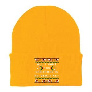 Dear Santa All I Want For Christmas Is My Gross Pay Xmas Knit Cap Winter Beanie