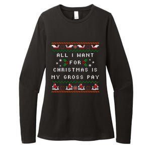 Dear Santa All I Want For Christmas Is My Gross Pay Xmas Womens CVC Long Sleeve Shirt