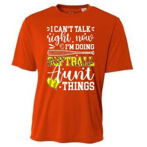 Doing Softball Aunt Things Softball Player Auntie Cute Gift Cooling Performance Crew T-Shirt