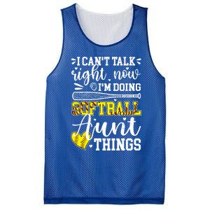 Doing Softball Aunt Things Softball Player Auntie Cute Gift Mesh Reversible Basketball Jersey Tank