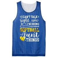 Doing Softball Aunt Things Softball Player Auntie Cute Gift Mesh Reversible Basketball Jersey Tank