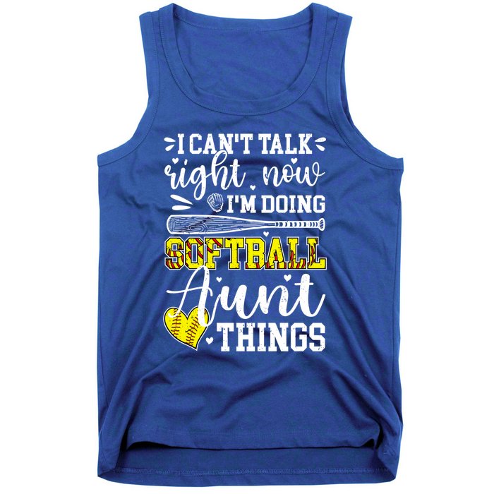 Doing Softball Aunt Things Softball Player Auntie Cute Gift Tank Top