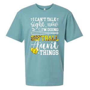 Doing Softball Aunt Things Softball Player Auntie Cute Gift Sueded Cloud Jersey T-Shirt