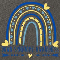 Down Syndrome Awareness Rainbow Heart Cotton Canvas Backpack