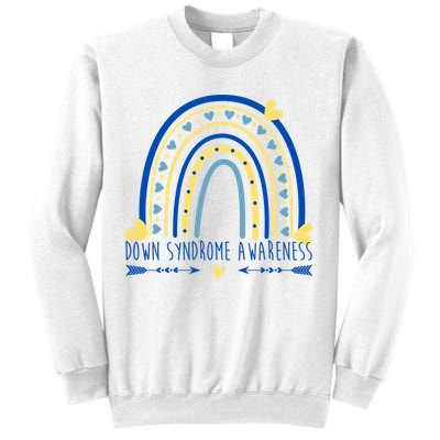 Down Syndrome Awareness Rainbow Heart Sweatshirt