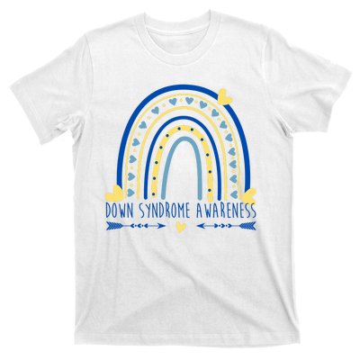 Down Syndrome Awareness Rainbow Heart T-Shirt