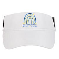 Down Syndrome Awareness Rainbow Heart Adult Drive Performance Visor
