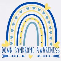 Down Syndrome Awareness Rainbow Heart Bucket Hat