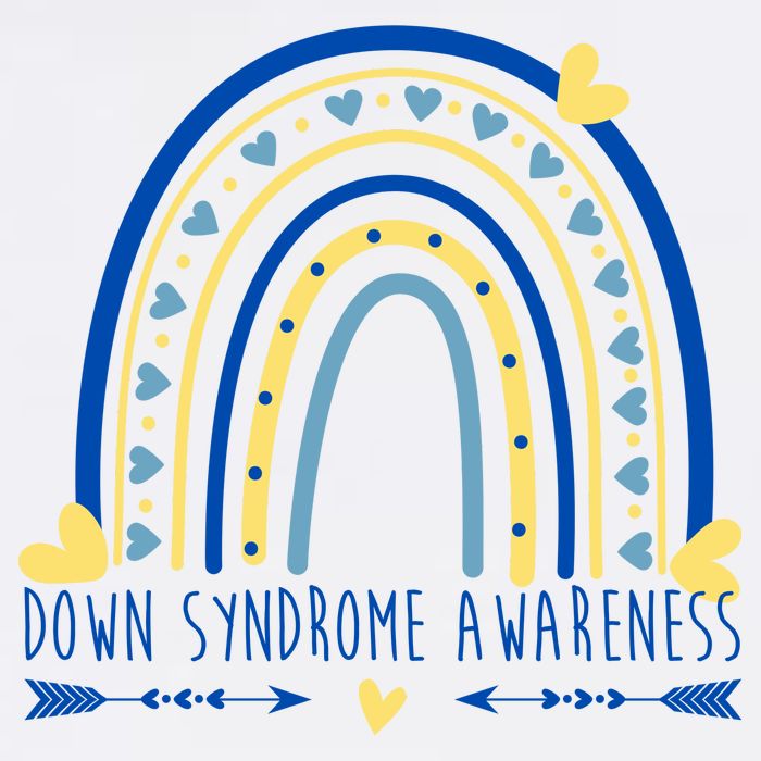 Down Syndrome Awareness Rainbow Heart Bucket Hat