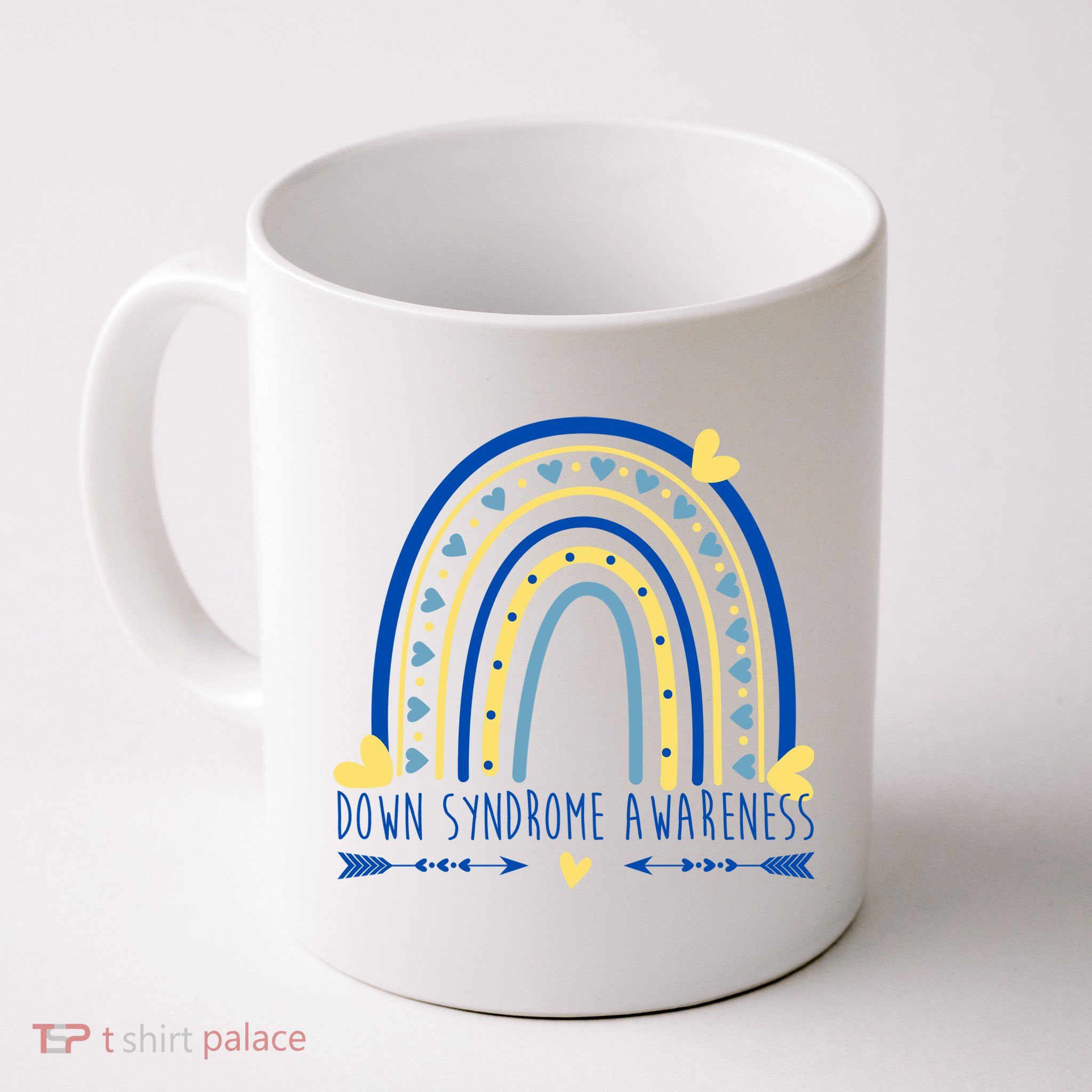 Down Syndrome Awareness Rainbow Heart Mug