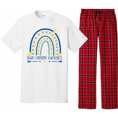 Down Syndrome Awareness Rainbow Heart Pajama Set