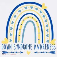 Down Syndrome Awareness Rainbow Heart Flatbill Hat