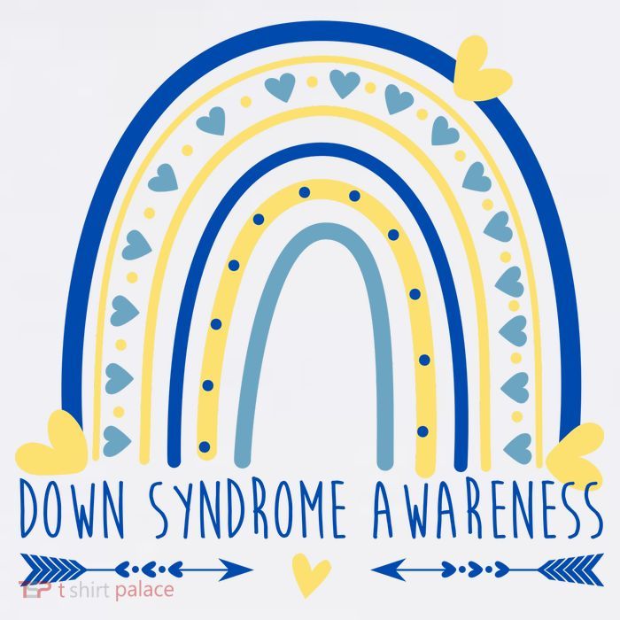 Down Syndrome Awareness Rainbow Heart Flatbill Hat