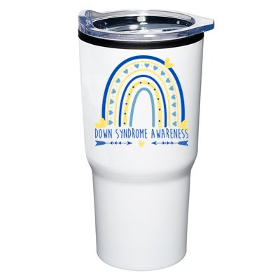 Down Syndrome Awareness Rainbow Heart Tumbler