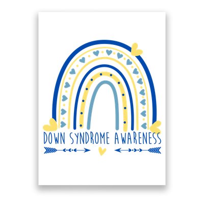 Down Syndrome Awareness Rainbow Heart Poster