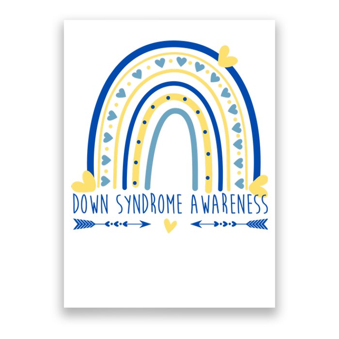 Down Syndrome Awareness Rainbow Heart Poster