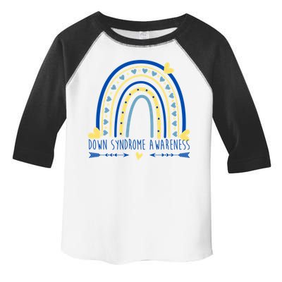 Down Syndrome Awareness Rainbow Heart Toddler Fine Jersey T-Shirt
