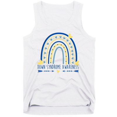 Down Syndrome Awareness Rainbow Heart Tank Top