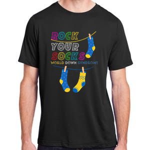 Down Syndrome Awareness Rock Your Socks Adult ChromaSoft Performance T-Shirt