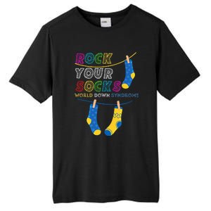 Down Syndrome Awareness Rock Your Socks Tall Fusion ChromaSoft Performance T-Shirt