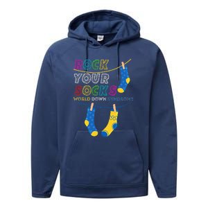 Down Syndrome Awareness Rock Your Socks Performance Fleece Hoodie