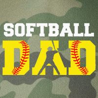 Dad Softball Apparel Yellow Softball Dad Legacy Tie Dye Trucker Hat