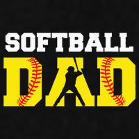 Dad Softball Apparel Yellow Softball Dad Ladies PosiCharge Tri-Blend Wicking Tank