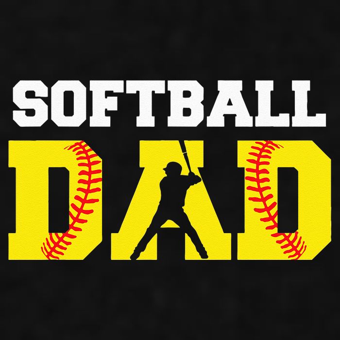 Dad Softball Apparel Yellow Softball Dad Ladies PosiCharge Tri-Blend Wicking Tank