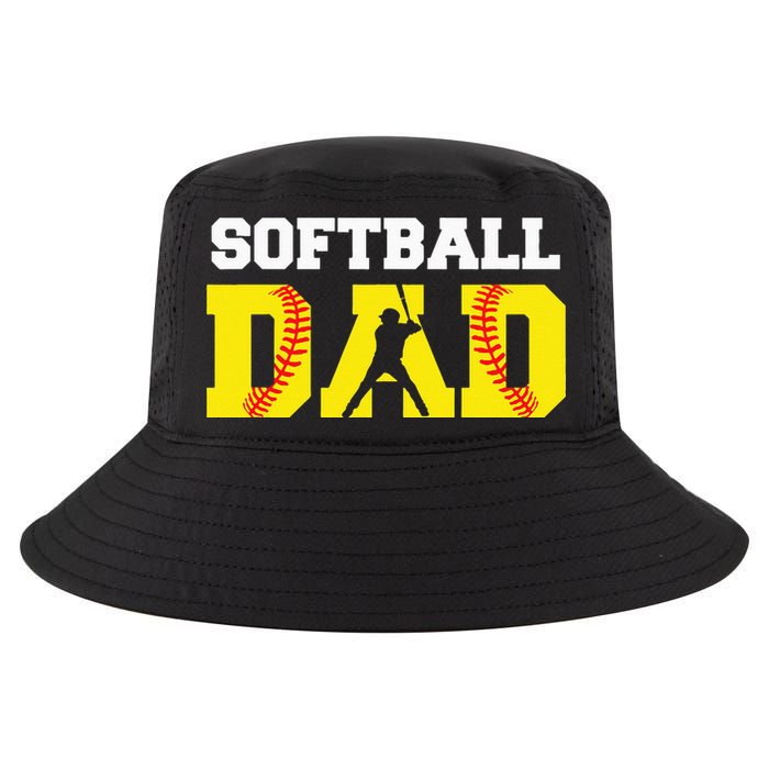 Dad Softball Apparel Yellow Softball Dad Cool Comfort Performance Bucket Hat