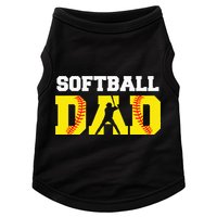 Dad Softball Apparel Yellow Softball Dad Doggie Tank
