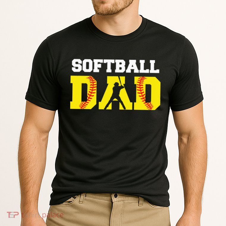Dad Softball Apparel Yellow Softball Dad Performance Shirt
