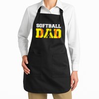 Dad Softball Apparel Yellow Softball Dad Apron