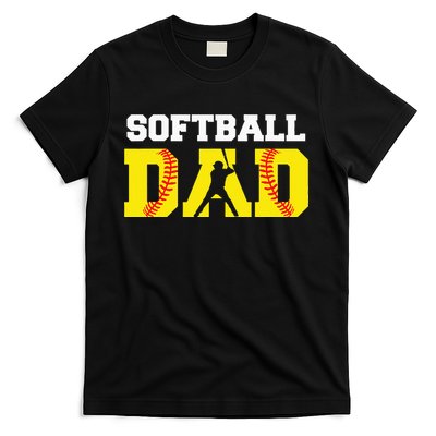 Dad Softball Apparel Yellow Softball Dad T-Shirt