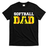 Dad Softball Apparel Yellow Softball Dad T-Shirt