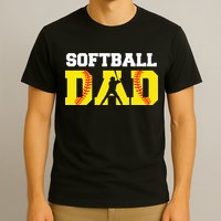 Dad Softball Apparel Yellow Softball Dad T-Shirt