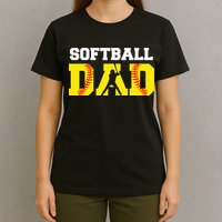 Dad Softball Apparel Yellow Softball Dad T-Shirt