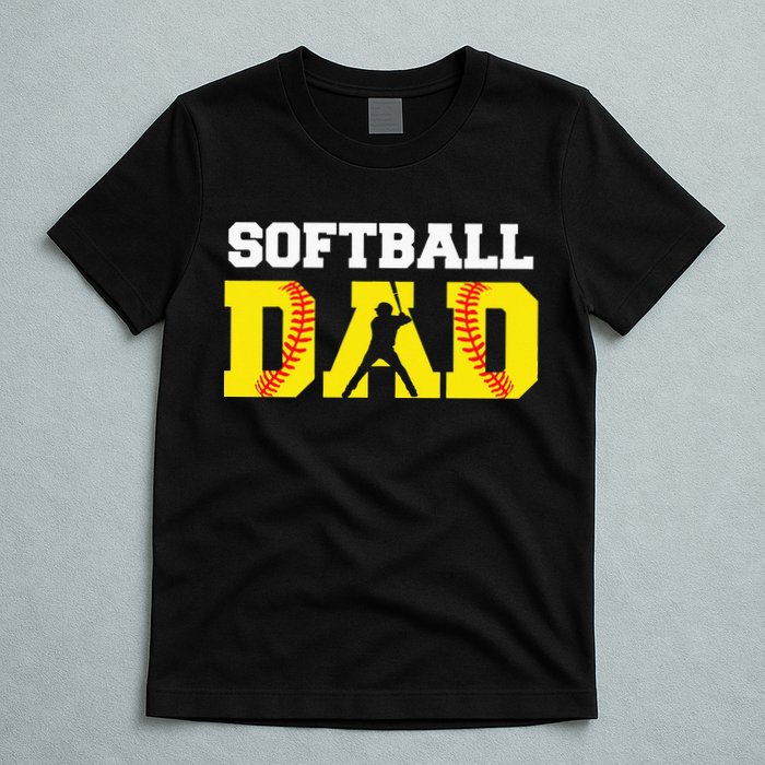 Dad Softball Apparel Yellow Softball Dad T-Shirt