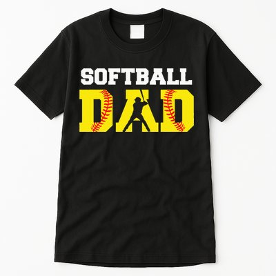 Dad Softball Apparel Yellow Softball Dad Tall T-Shirt