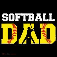 Dad Softball Apparel Yellow Softball Dad Tall T-Shirt