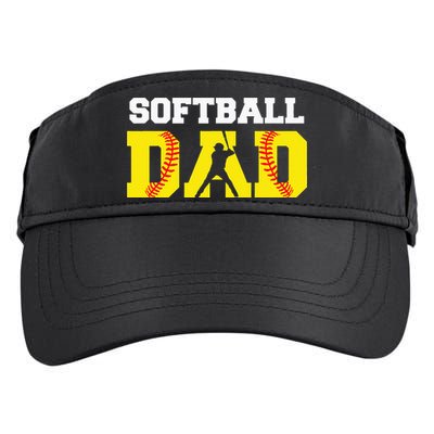 Dad Softball Apparel Yellow Softball Dad Adult Drive Performance Visor