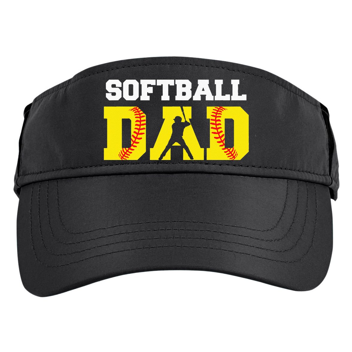 Dad Softball Apparel Yellow Softball Dad Adult Drive Performance Visor