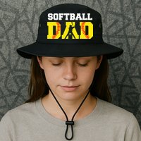 Dad Softball Apparel Yellow Softball Dad Bucket Hat