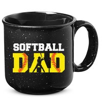 Dad Softball Apparel Yellow Softball Dad 15oz Campfire Ceramic Mug