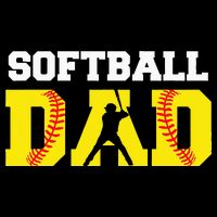 Dad Softball Apparel Yellow Softball Dad 16 in Basic Backpack