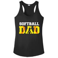 Dad Softball Apparel Yellow Softball Dad Ladies PosiCharge Competitor Racerback Tank