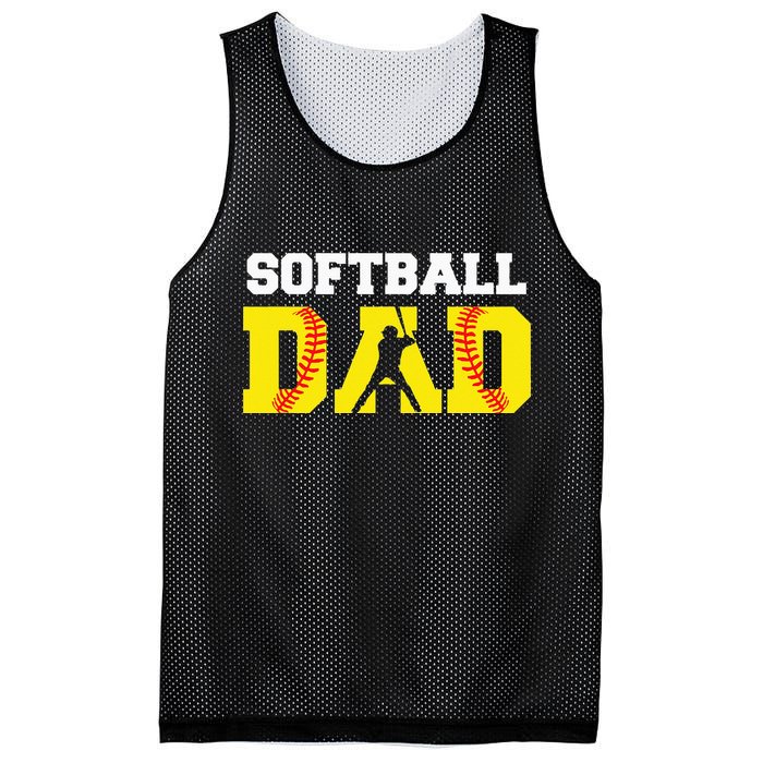 Dad Softball Apparel Yellow Softball Dad Mesh Reversible Basketball Jersey Tank