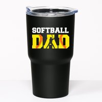 Dad Softball Apparel Yellow Softball Dad Tumbler