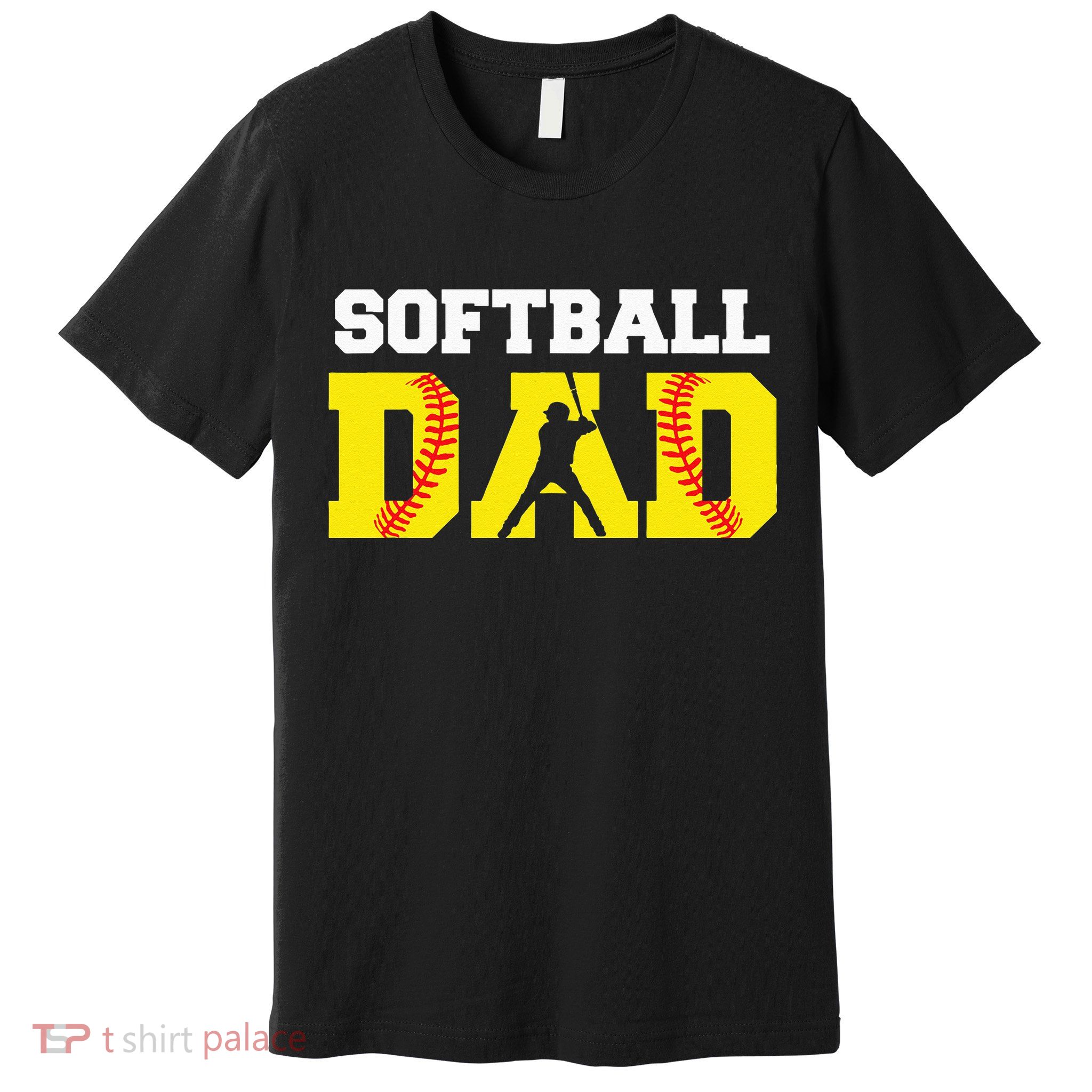 Dad Softball Apparel Yellow Softball Dad Premium T-Shirt
