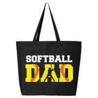 Dad Softball Apparel Yellow Softball Dad 25L Jumbo Tote