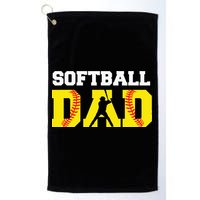 Dad Softball Apparel Yellow Softball Dad Golf Towel